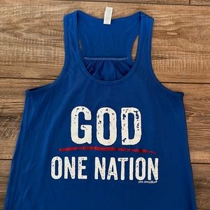 Bella ‘One Nation Under God’ Royal Blue Tank in Small